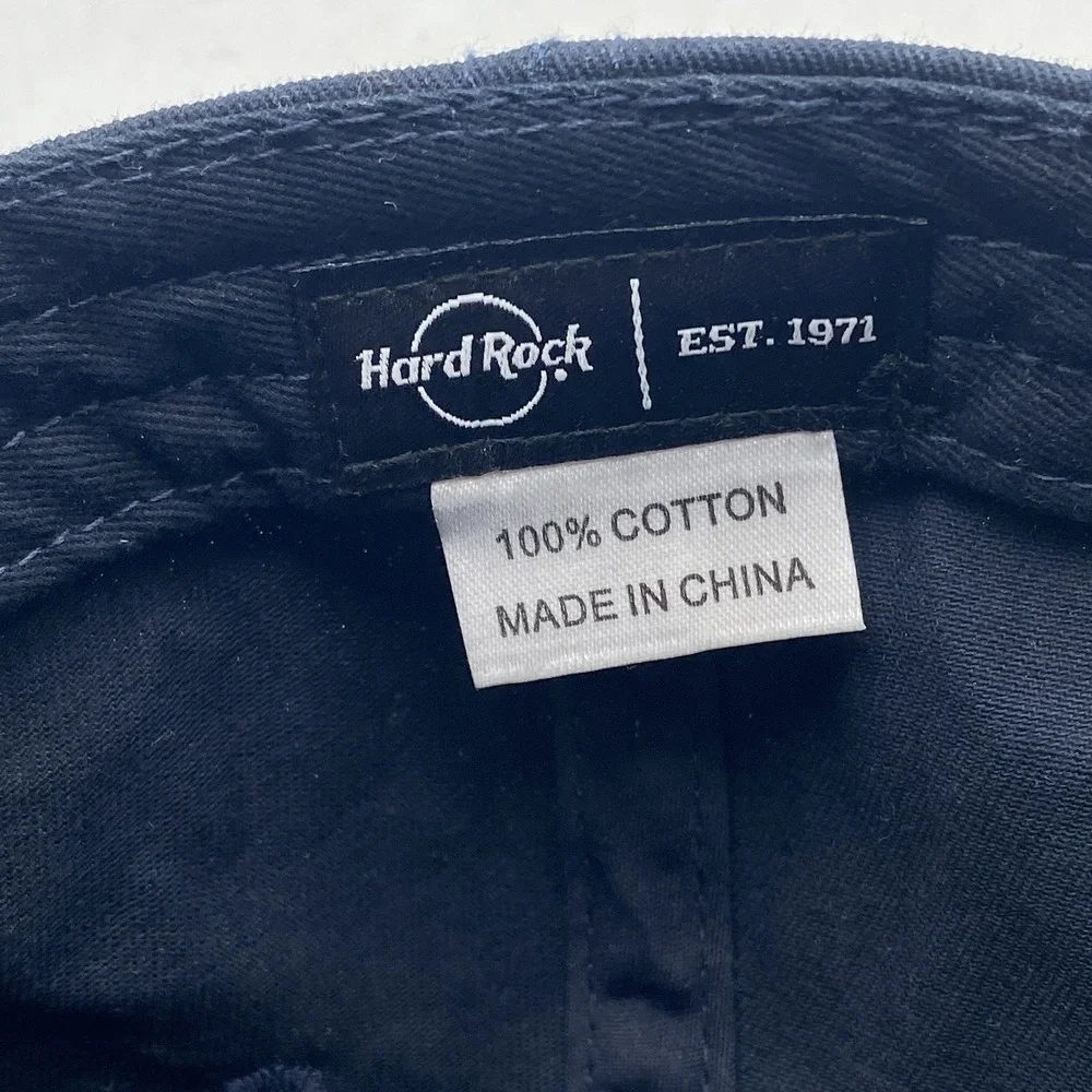 Hard Rock Cafe Hat‎ New Orleans Patriot Black Strapback Adjustable Cotton Slouch